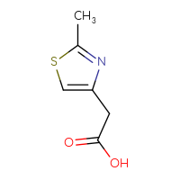 Chemical structure of 2-(2-methyl-1,3-thiazol-4-yl)acetic acid - CSSB00000184407