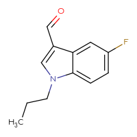 Chemical structure of 5-fluoro-1-propyl-1H-indole-3-carbaldehyde - CSSB00010254969