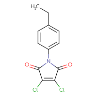 Chemical structure of 3,4-dichloro-1-(4-ethylphenyl)-2,5-dihydro-1H-pyrrole-2,5-dione - CSSB00160290441