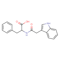 Chemical structure of 2-[2-(1H-indol-3-yl)acetamido]-3-phenylpropanoic acid - CSSB00046147858