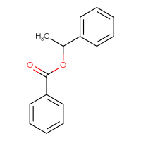 Chemical structure of 1-phenylethyl benzoate - CSSB00046242566