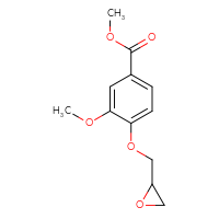 Chemical structure of methyl 3-methoxy-4-[(oxiran-2-yl)methoxy]benzoate - CSSB00028316506