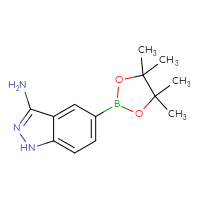 Chemical structure of 5-(4,4,5,5-tetramethyl-1,3,2-dioxaborolan-2-yl)-1H-indazol-3-amine - CSSB00010082683