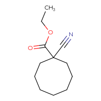 Chemical structure of ethyl 1-cyanocyclooctane-1-carboxylate - CSSB00112491401