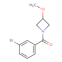 Chemical structure of 1-(3-bromobenzoyl)-3-methoxyazetidine - CSSB00012022365
