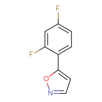 Chemical structure of 5-(2,4-difluorophenyl)-1,2-oxazole - CSSB00011216787