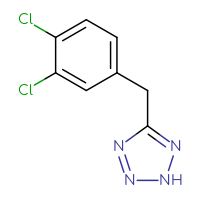 Chemical structure of 5-[(3,4-dichlorophenyl)methyl]-2H-1,2,3,4-tetrazole - CSSB00000687048