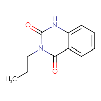 Chemical structure of 3-propyl-1,2,3,4-tetrahydroquinazoline-2,4-dione - CSSB00000007782