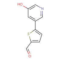 Chemical structure of 5-(5-hydroxypyridin-3-yl)thiophene-2-carbaldehyde - CSSB00010138927