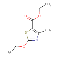 Chemical structure of ethyl 2-ethoxy-4-methyl-1,3-thiazole-5-carboxylate - CSSB00010254938