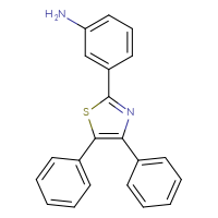 Chemical structure of 3-(4,5-diphenyl-1,3-thiazol-2-yl)aniline - CSSB00102529562
