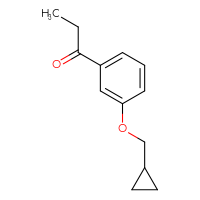 Chemical structure of 1-[3-(cyclopropylmethoxy)phenyl]propan-1-one - CSSB00012347644