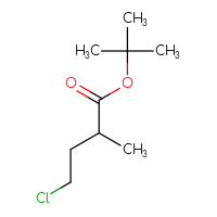 Chemical structure of tert-butyl 4-chloro-2-methylbutanoate - CSSB02126216215