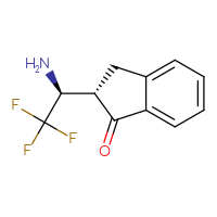 Chemical structure of (2S)-2-[(1S)-1-amino-2,2,2-trifluoroethyl]-2,3-dihydro-1H-inden-1-one - CSSB00055834997