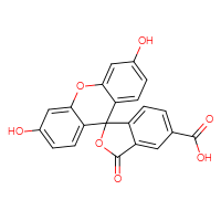 Chemical structure of 3',6'-dihydroxy-3-oxo-3H-spiro[2-benzofuran-1,9'-xanthene]-5-carboxylic acid - CSSB00016989821