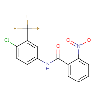 Chemical structure of N-[4-chloro-3-(trifluoromethyl)phenyl]-2-nitrobenzamide - CSSB00046265527