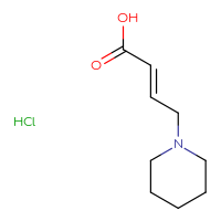 Chemical structure of (2E)-4-(piperidin-1-yl)but-2-enoic acid hydrochloride - CSSB00015232380