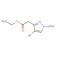 Chemical structure of ethyl 2-(4-bromo-1-methyl-1H-pyrazol-3-yl)acetate - CSSB00041391993