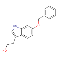Chemical structure of 2-[6-(benzyloxy)-1H-indol-3-yl]ethan-1-ol - CSSB00010005444