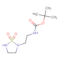 Chemical structure of tert-butyl N-[2-(1,1-dioxo-1λ⁶,2,5-thiadiazolidin-2-yl)ethyl]carbamate - CSSB06738210330