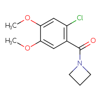 Chemical structure of 1-(2-chloro-4,5-dimethoxybenzoyl)azetidine - CSSB01434395415