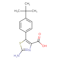 Chemical structure of 2-amino-5-(4-tert-butylphenyl)-1,3-thiazole-4-carboxylic acid - CSSB00001319134