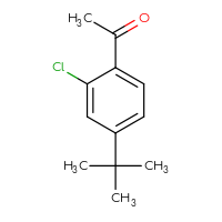 Chemical structure of 1-(4-tert-butyl-2-chlorophenyl)ethan-1-one - CSSB06428669228