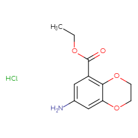 Chemical structure of ethyl 7-amino-2,3-dihydro-1,4-benzodioxine-5-carboxylate hydrochloride - CSSB20963517031