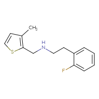 Chemical structure of [2-(2-fluorophenyl)ethyl][(3-methylthiophen-2-yl)methyl]amine - CSSB00000490202