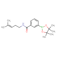 Chemical structure of N-(4-methylpent-3-en-1-yl)-3-(4,4,5,5-tetramethyl-1,3,2-dioxaborolan-2-yl)benzamide - CSSB02195989238