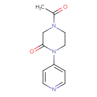 Chemical structure of 4-acetyl-1-(pyridin-4-yl)piperazin-2-one - CSSB20524169657