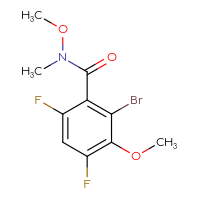 Chemical structure of 2-bromo-4,6-difluoro-N,3-dimethoxy-N-methylbenzamide - CSSB15033579888