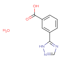Chemical structure of 3-(1H-1,2,4-triazol-5-yl)benzoic acid hydrate - CSSB00015184506