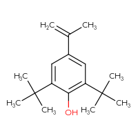Chemical structure of 2,6-di-tert-butyl-4-(prop-1-en-2-yl)phenol - CSSB06583551155