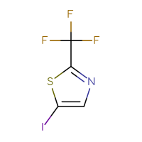 Chemical structure of 5-iodo-2-(trifluoromethyl)-1,3-thiazole - CSSB00023040377
