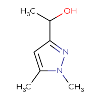 Chemical structure of 1-(1,5-dimethyl-1H-pyrazol-3-yl)ethan-1-ol - CSSB00012766000