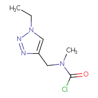 Chemical structure of N-[(1-ethyl-1H-1,2,3-triazol-4-yl)methyl]-N-methylcarbamoyl chloride - CSSB06256189009