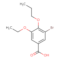 Chemical structure of 3-bromo-5-ethoxy-4-propoxybenzoic acid - CSSB00000357311