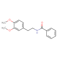 Chemical structure of N-[2-(3,4-dimethoxyphenyl)ethyl]benzamide - CSSB00046248055