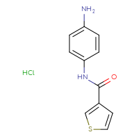 Chemical structure of N-(4-aminophenyl)thiophene-3-carboxamide hydrochloride - CSSB06623411491