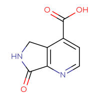 Chemical structure of 7-oxo-5H,6H,7H-pyrrolo[3,4-b]pyridine-4-carboxylic acid - CSSB06358964251