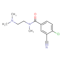 Chemical structure of 4-chloro-3-cyano-N-[2-(dimethylamino)ethyl]-N-methylbenzamide - CSSB02005064542