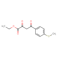 Chemical structure of ethyl 4-[4-(methylsulfanyl)phenyl]-2,4-dioxobutanoate - CSSB00000301342