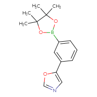 Chemical structure of 5-[3-(4,4,5,5-tetramethyl-1,3,2-dioxaborolan-2-yl)phenyl]-1,3-oxazole - CSSB00160481882