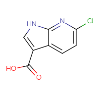 Chemical structure of 6-chloro-1H-pyrrolo[2,3-b]pyridine-3-carboxylic acid - CSSB00000104045