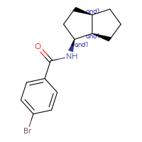Chemical structure of rac-N-[(1R,3aS,6aS)-octahydropentalen-1-yl]-4-bromobenzamide - CSSB21432470934