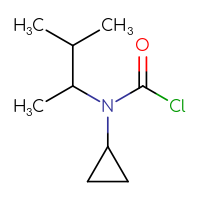 Chemical structure of N-cyclopropyl-N-(3-methylbutan-2-yl)carbamoyl chloride - CSSB06256256801