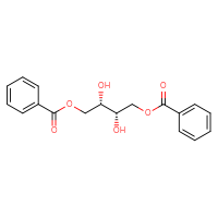 Chemical structure of (2S,3S)-4-(benzoyloxy)-2,3-dihydroxybutyl benzoate - CSSB00020626676