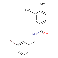 Chemical structure of N-[(3-bromophenyl)methyl]-3,4-dimethylbenzamide - CSSB00000658171
