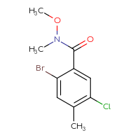 Chemical structure of 2-bromo-5-chloro-N-methoxy-N,4-dimethylbenzamide - CSSB00014876221